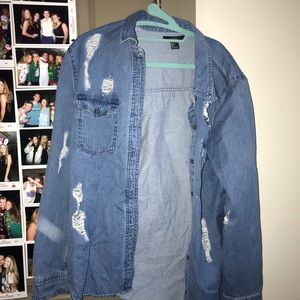forever 21 denim shirt